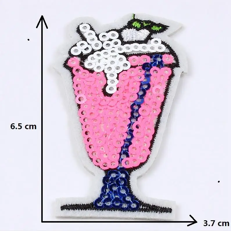 10 шт./лот, новинка, с блестками, кокосовое дерево, мороженое, напитки, наклейки, сделай сам, швейная одежда, ткань, аппликации, утюг на джинсы, сумки, нашивки - Цвет: Антикварное серебро