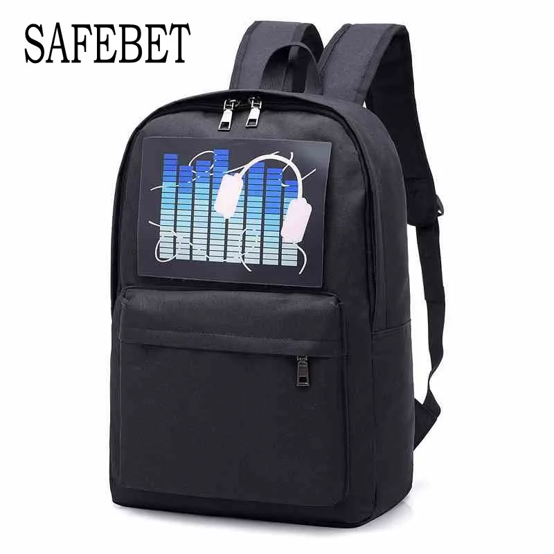 SAFEBET New Fashion Multi-function USB Intelligent Voice-activated Backpack Computer Bag Waterproof Large Capacity Travel backpa