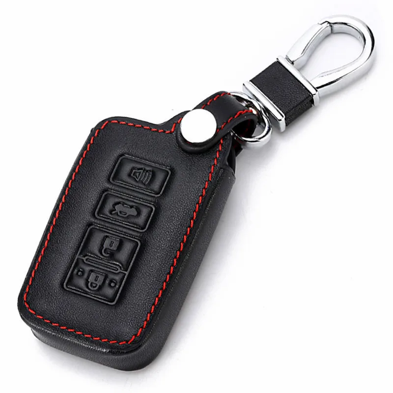 

Genuine Leather 4 Buttons Key Fob Cover Case Holder Protector for Toyota Highlander RAV4 Camry Avalon Corolla 2016 2017