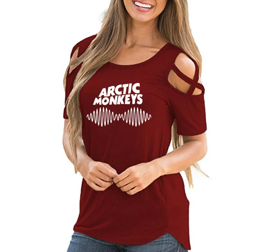 

2018 Summer Women's New T-shirt women Arctic Monkeys Sound Wave Top New Fashion Large Size Harajuku Female T-Shirt