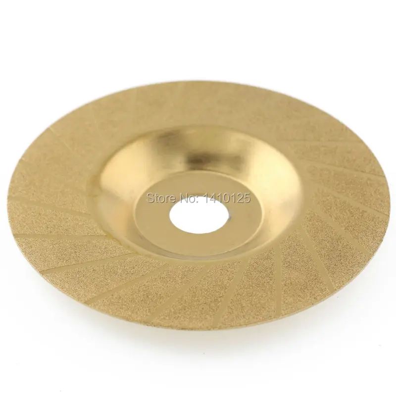 100 мм 4 "дюймов с алмазным покрытием Титан диск для полировки выпуклые Threading угловая шлифовальная машина отверстие 16 5/8" для стекло камень