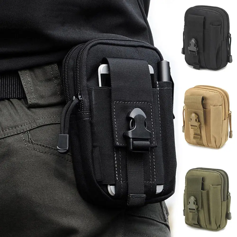 

Men's Waist Pack Casual Durable Waist Bag Canvas Belt Multifunction Military Zipper Bag Waterproof Waist Bag for Outdoor Bag Ts8