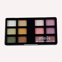 MEIS Brand Professional makeup eyeshadow glitter make up Eye shadow 12 Colors eyeshadow Palette Beauty eye glitter MS414