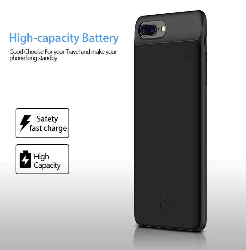 Tanie 2500 mAh 5000 mAh obudowa baterii dla iPhone 8 7 6 s 3700 mAh 7000 mAh przenośna bateria zewnętrzna pokrywa zasilania dla iPhone 6 6 s 7 8 Plus