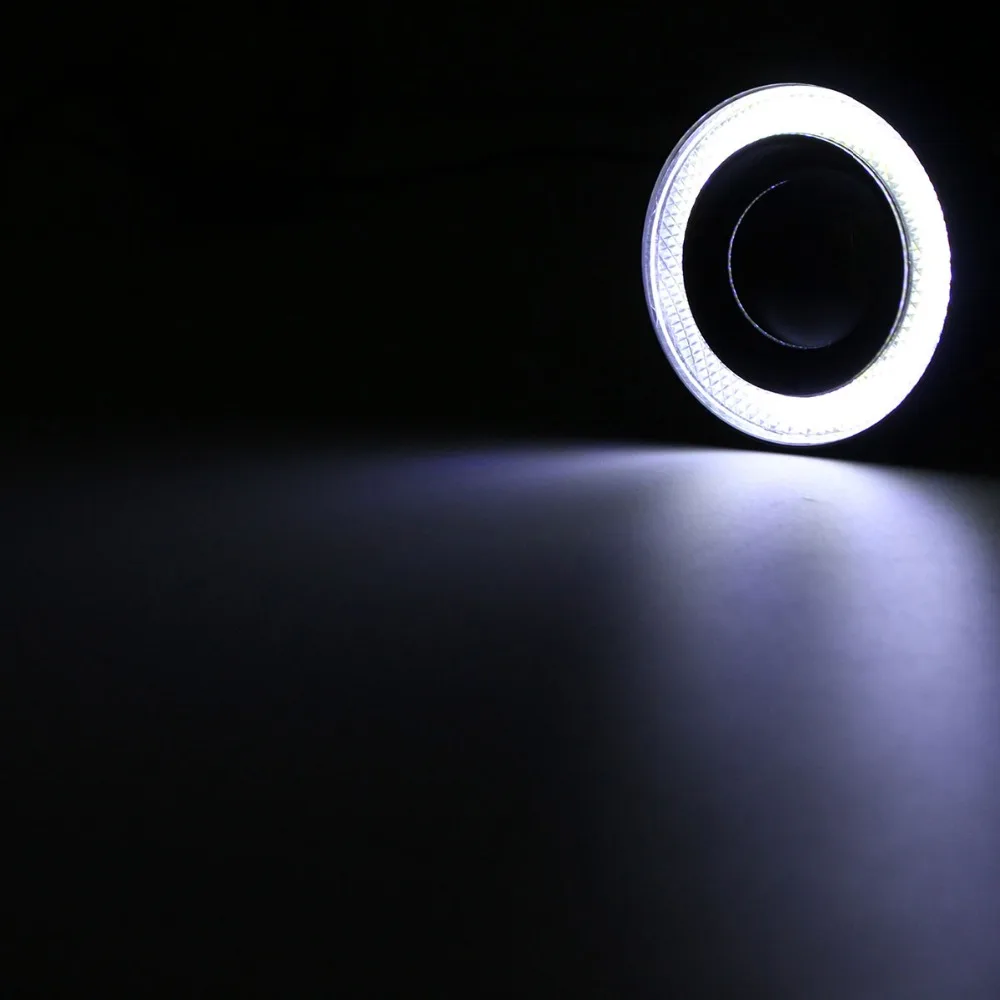 2Pcs 2.5/3.5 Inch 64mm/89mm Projector COB LED Car Fog Light Halo Angel Eyes Rings DRL White 12V Road Fog Lamp Universal