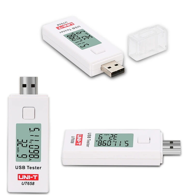 UT658 UT658B USB Тестер Вольтметр Амперметр цифровой ЖК-монитор напряжения измеритель тока тестер емкости 9 В 3A с подсветкой