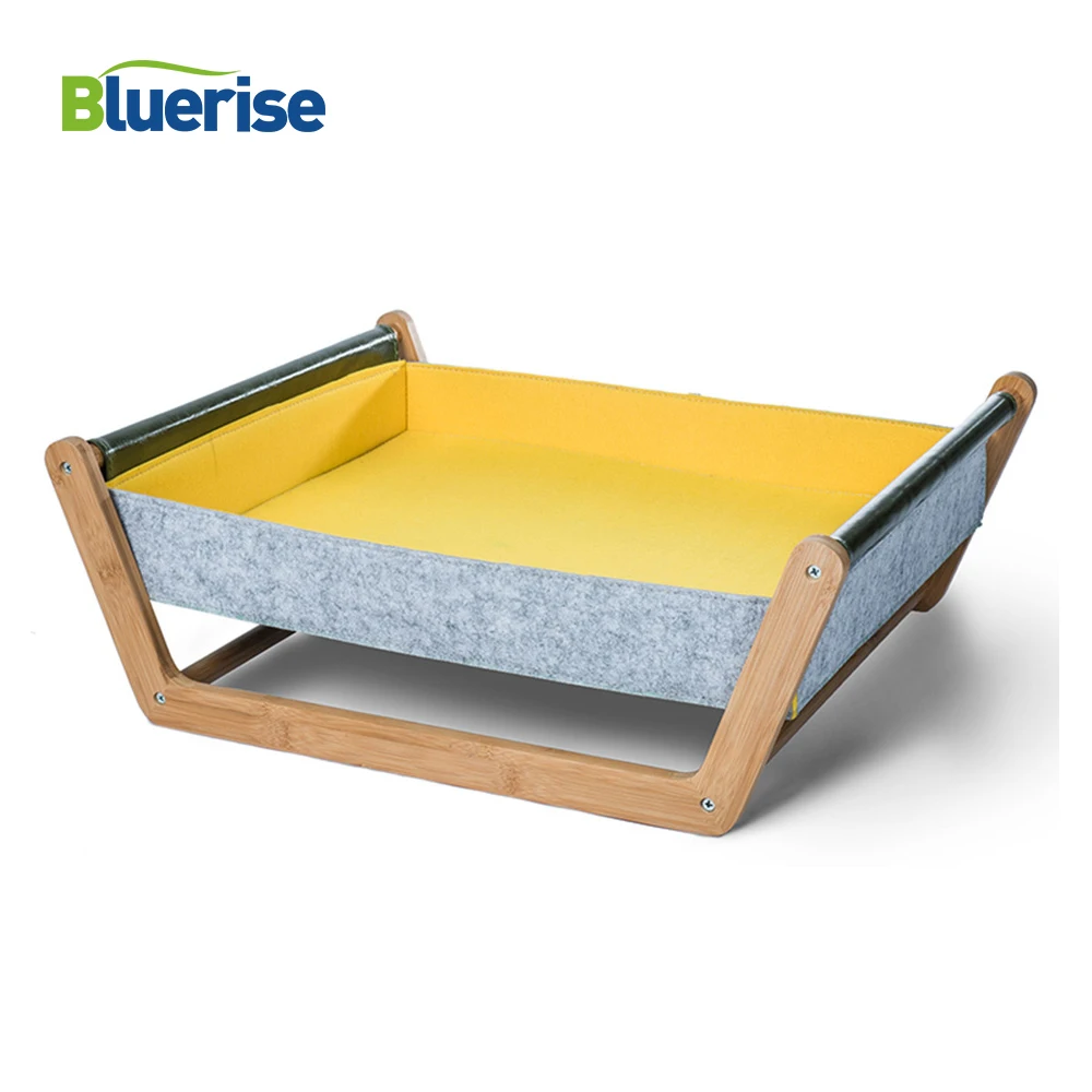 

BLUERISE Fashion Wooden Cat Hammock Mat Cushion Soft Cosy For kittens and dogs Cottages Hanging Bed Pet Sleeping Supplies