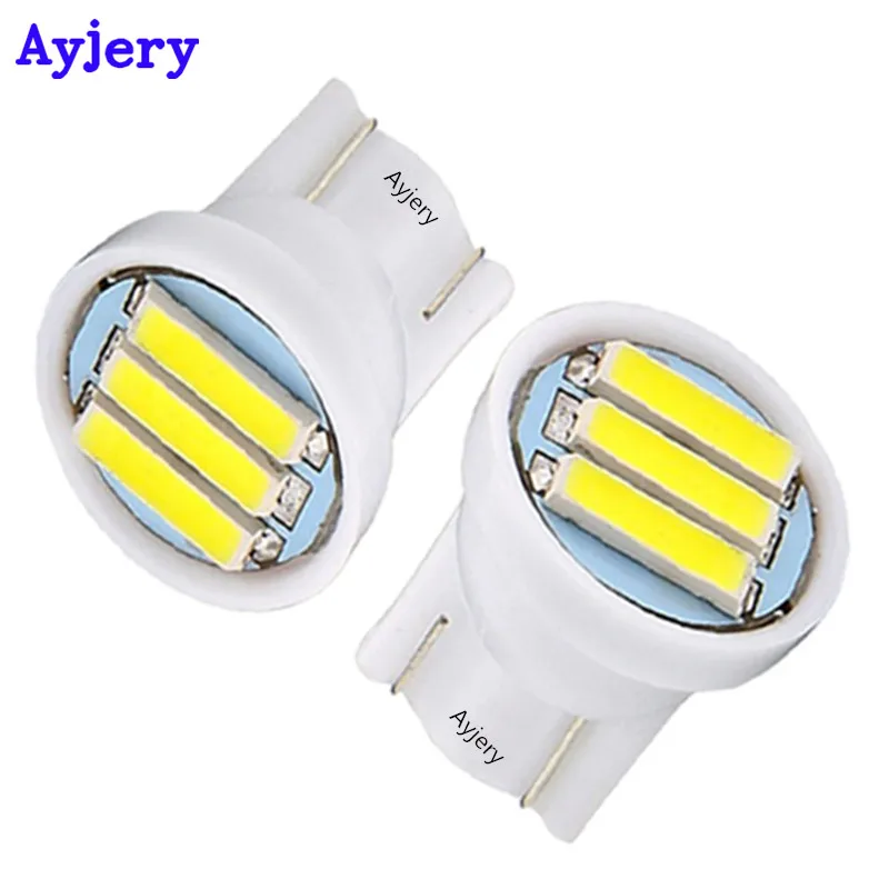 Ayjery 500X T10 7014 3 SMD налобный фонарь на 3 светодиодах 194 927 161 168 W5W Авто Подсветка приборной панели сигнальные лампы AC/DC 12 V парковки боковая лампа