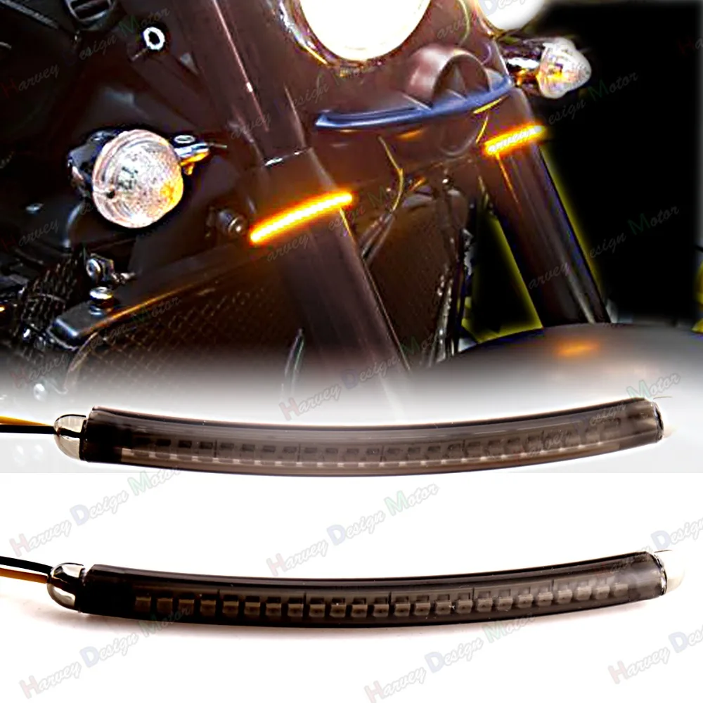 LED 52mm 58mm Fork Turn Signal Light Smoked Lens For Hammer&Kingpin