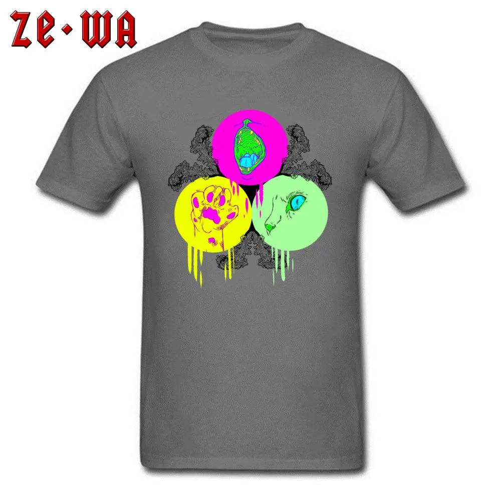 Fitness Tight Holy Trifecta of Cat Crewneck T-Shirt Summer/Autumn T Shirt Short Sleeve for Men On Sale 100% Cotton T Shirt Holy Trifecta of Cat carbon