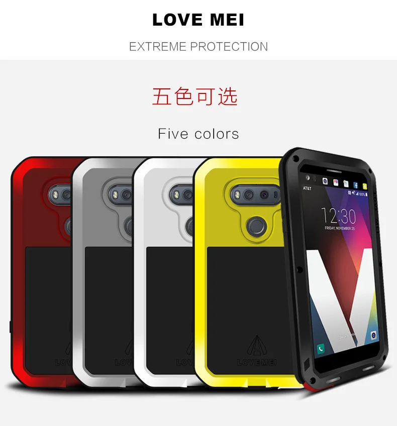 Love Mei металлический чехол для LG V30 Plus V35 V40 V50 ThinQ противоударный чехол для телефона чехол для LG G7 ThinQ полный корпус анти-осень Броня чехол
