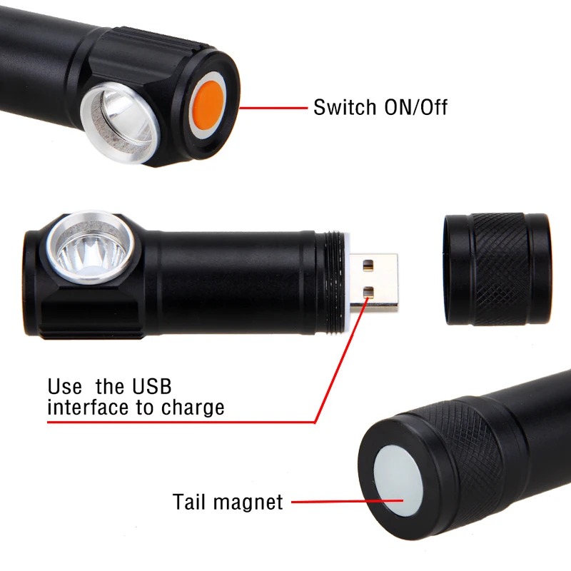 Светодиодный налобный фонарь, съемный, заряжаемый от USB, 3 режима, 1000 люмен, Головной фонарь, светильник-вспышка+ головной светильник, головной светильник+ аккумулятор