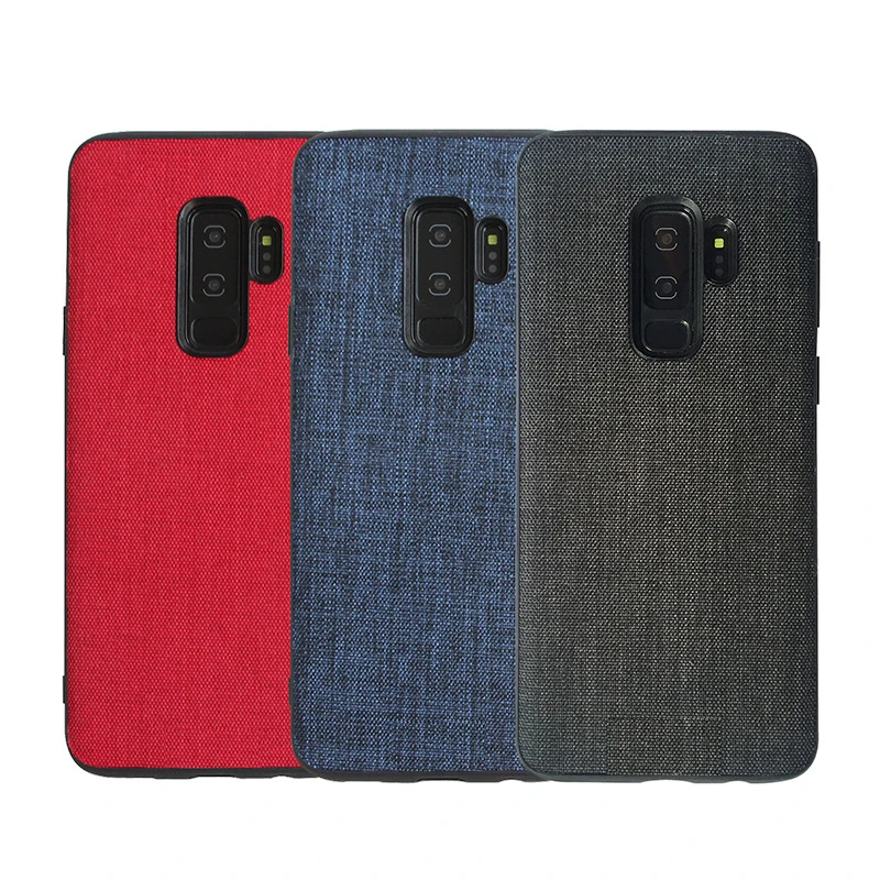 

Vintage Canvas Fabric Case For Samsung Galaxy S9 S8 Plus A6 J8 Plus Case Business Soft Silicone Cover For Samsung Note 9 8 Case