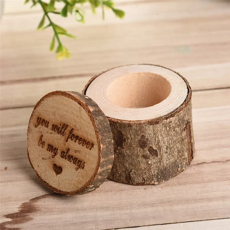 Custom Ring Box Personalized Wedding Valentines Engagement Wooden Ring Bearer Box Rustic Wedding Ring Box Holder