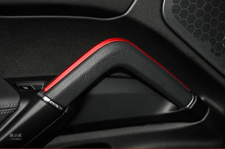 Car Styling Central Armrest box trim strips Inner Handrails decoration sequins cover 3D Stickers for Porsche Cayenne accessories