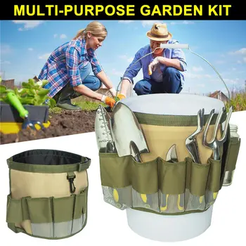 

Camping New Multifunction Bucket Caddy Multi Pocket Tool Carrier Holder Organizer For Garden Woodworking XD88
