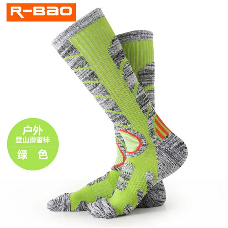 3 Pairs R-BAO RB3301 Ski Socks 85% Cotton Hiking Socks Outdoor Women's Sports Socks Spring Winter Fit to Size 35-39
