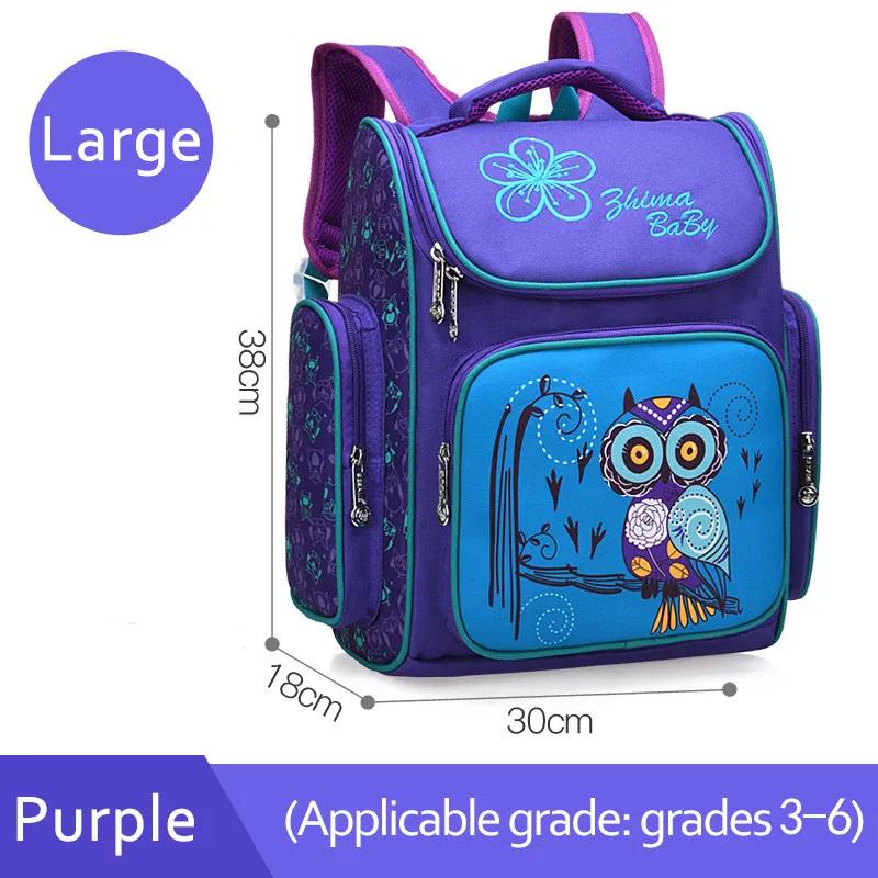 Школьные рюкзаки для девочек-подростков, вместительная школьная сумка с принтом для девочек, детские школьные сумки, водонепроницаемый детский рюкзак - Цвет: purple large