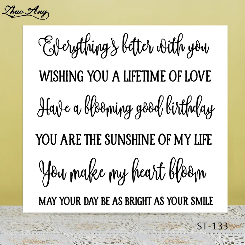 

Love Sentences Clear Silicone Stamp/Seal for DIY Scrapbooking/Photo Album Decorative Card Making Clear Stamps