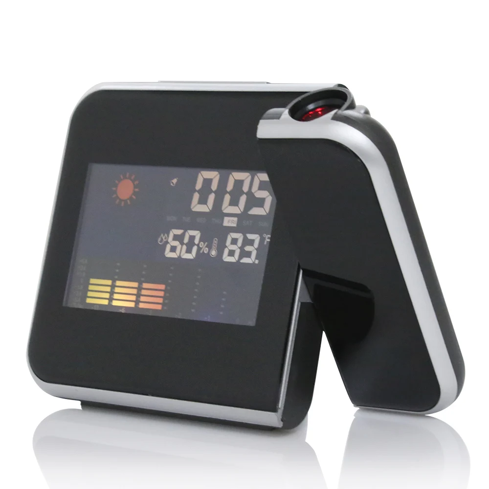 Digital Alarm Clock Color Screen Projection Multi function Alarm Clock