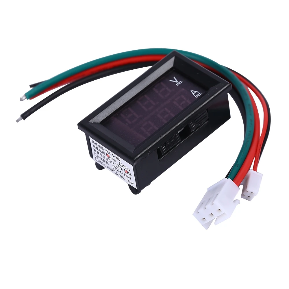 Digital DC Voltage Meter 5A 100V Power Energy analog Voltmeter Ammeter