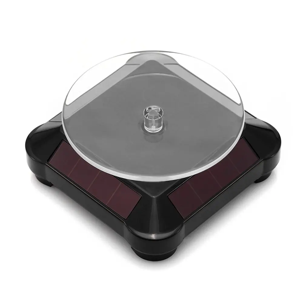 Вращающийся на 360 градусов поворотный стол дисплей стенд с солнечной батареей поворотный стол пластина для кольца ожерелье браслет ювелирные изделия