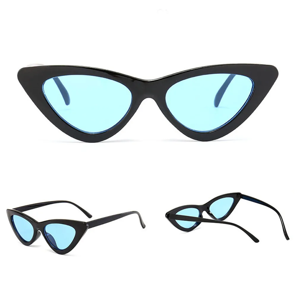 Новинка, кошачий глаз, женские мотоциклетные тонированные цветные линзы, Мужские Винтажные Солнцезащитные очки в форме, женские очки, синие солнцезащитные очки, фирменный дизайн