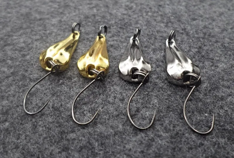 spoon fishing lures set metal fishing bait 2.2g spinnerbait Treble Hook hard lures drop ship