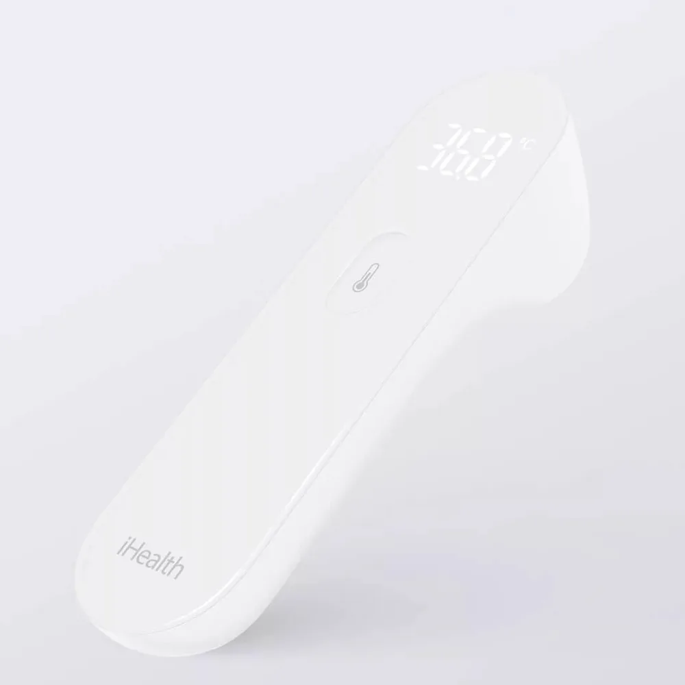 Xiaomi Mijia iHealth термометр светодиодный Бесконтактный цифровой инфракрасный Лоб термометр для тела для детей и взрослых - Цвет: Белый