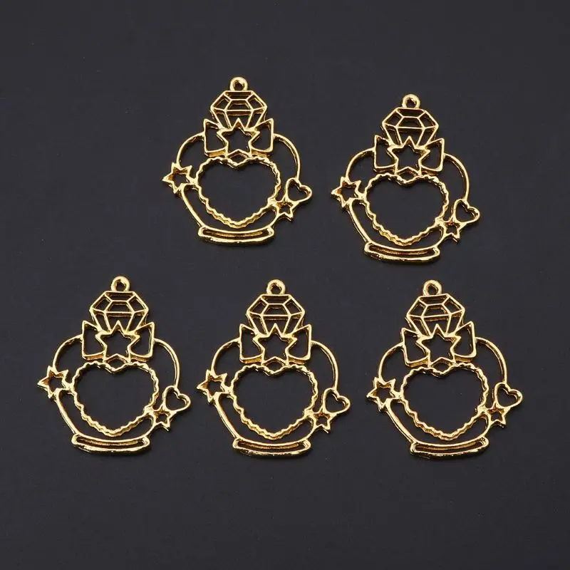

5Pc Magic Drift Bottle Blank Frame Pendant Bezel Setting UV Resin Jewelry Making