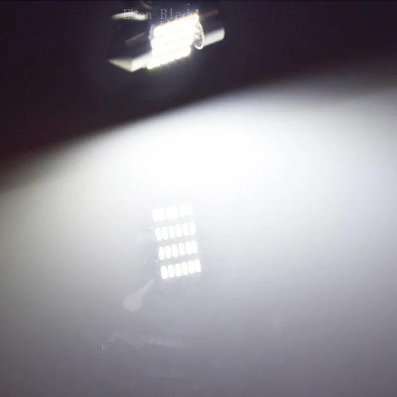10 шт. 28 мм Светодиодный лампочки Автомобильная гирлянда для салона купольная карта светильник для чтения авто дверь багажник номерного знака Лампа Холодный белый 12 В DC