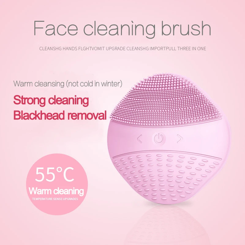 

high frequency facial sonic face brush acne blackhead remover vacuum pore cleaner silicon face clean ultrasonido facial tools