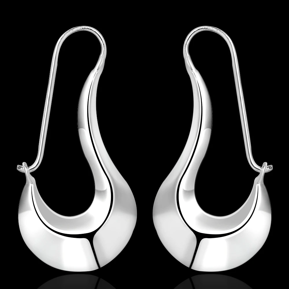 

925 fashion flat light belly earrings trade oval shape silver earrings /IARDHHWT FCGKQYYJDFHJ