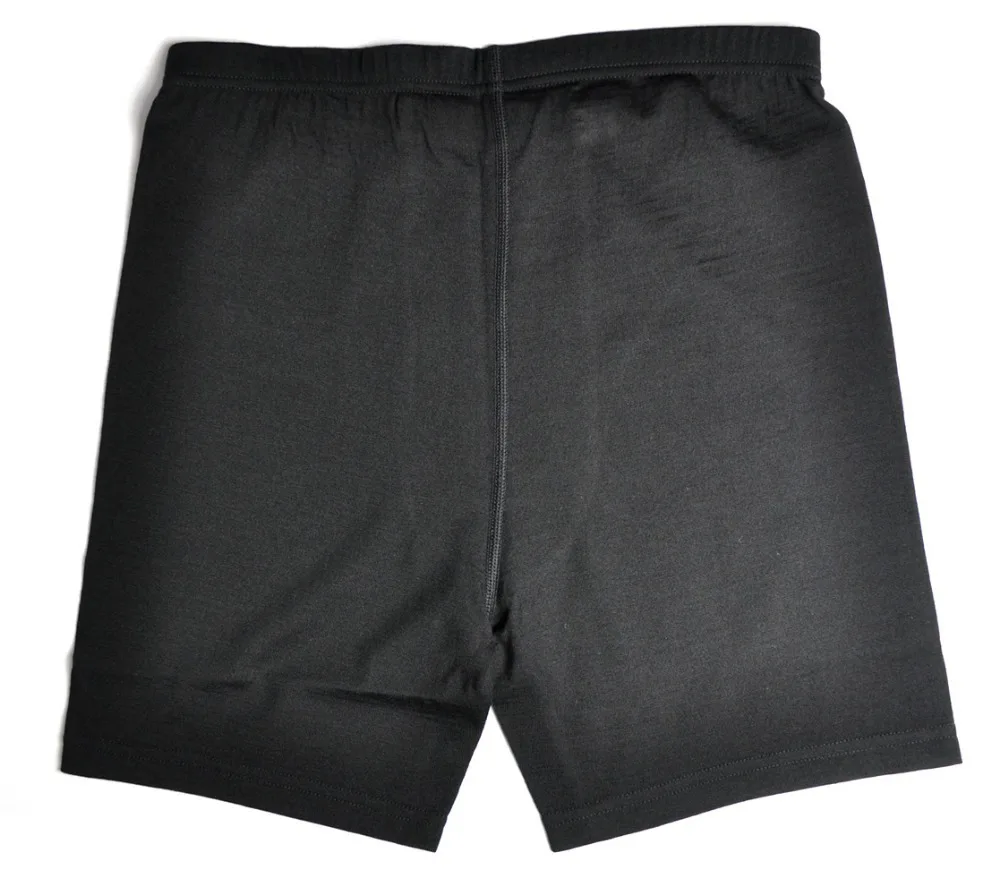 Мужские легкие трусы боксеры из 100% мериносовой шерсти черные теплые весенне