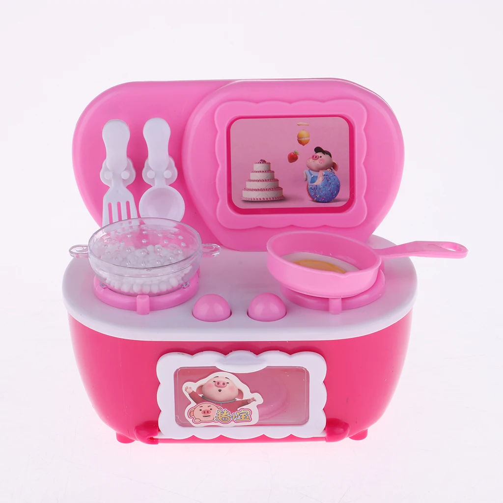 Mini Plastic Simulation Baby Doll Kitchen Furniture Toy Home Appliance for MellChan Baby 9-11inch Reborn Doll House Playsets Toy