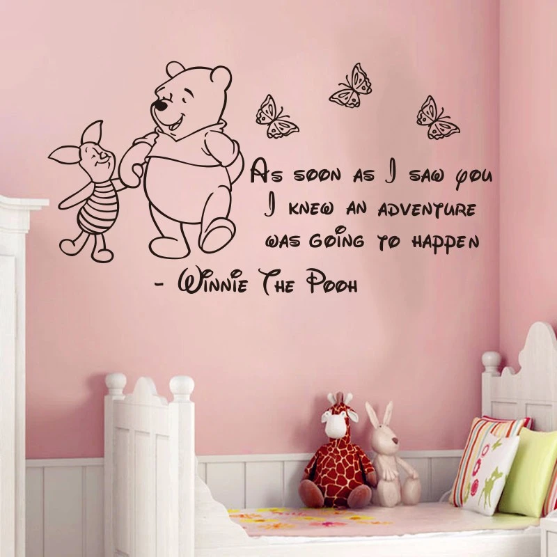 Nouveau Design Winnie L Ourson Stickers Muraux Bebe Stickers Muraux Decoration De La Maison Filles Garcons Chambre Decor Stickers Muraux Enfants Stickers Muraux Aliexpress