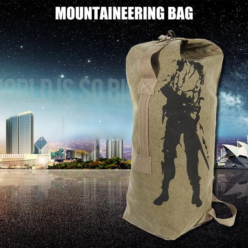  Men's Travel Bag Army Bucket Bags Multifunctional Backpack Military Canvas Backpacks Large Duffle M - 33039707018