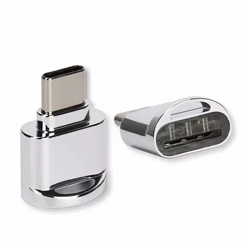 

Malloom 2018 New Arrival 3 Colors Metal USB 3.1 Type C Micro SD TF Card Reader OTG Adapter For Smartphone Tablet Card Reader#30