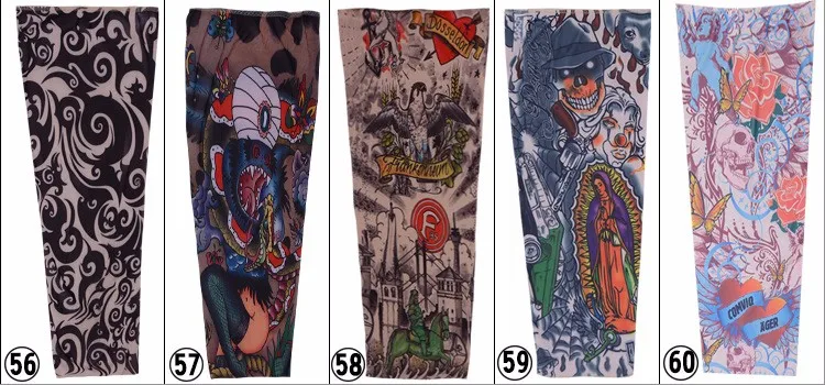 1 шт. рыболовные руки рукава татуировки руки грелка Велоспорт Бег Защита от солнца живые яркие цветы руки ноги носить