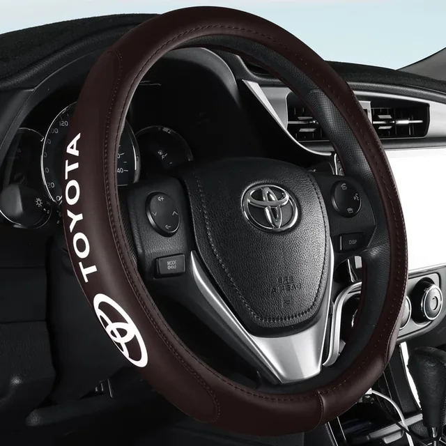 Nile 1 PCS 38CM Toyota Leather Car Steering Wheel Cover Special Design