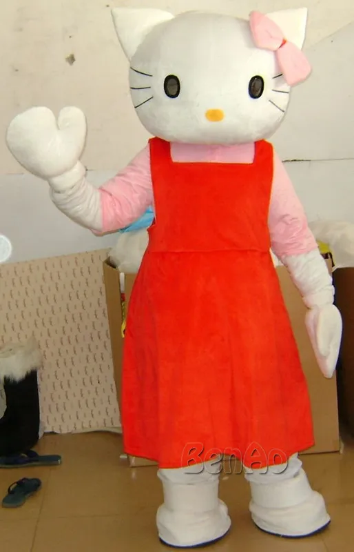 Бесплатная доставка Последние высокого качества милый кот Маскоты костюм Маскоты мультфильм костюм праздника Хэллоуин специальной одежды