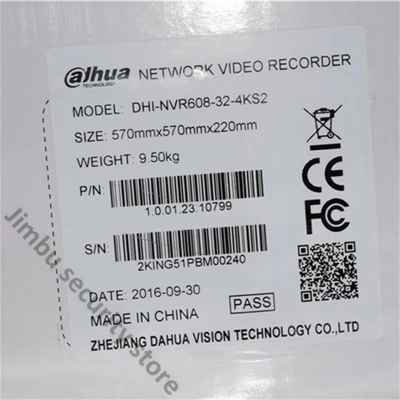 Dahua NVR 32 Channel Ultra 4K H.265 NVR608-32-4KS2 Network Video Recorde Intel Processor Up to 12MP Resolution Smart Tracking