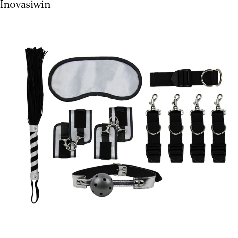 Sex Products BDSM Bondage Set Leather Fetish Adult Games Sex Toys for Couples Slave Game SM Product Collar Eye Mask  Erotic toys