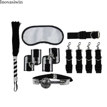 Sex Products BDSM Bondage Set Leather Fetish Adult Games Sex Toys for Couples Slave Game SM Product Collar Eye Mask Erotic toys gay leather collar bdsm sexy leash ring chain slave bondage erotic toys role play erotic fetish collar sex toys for couples sexo
