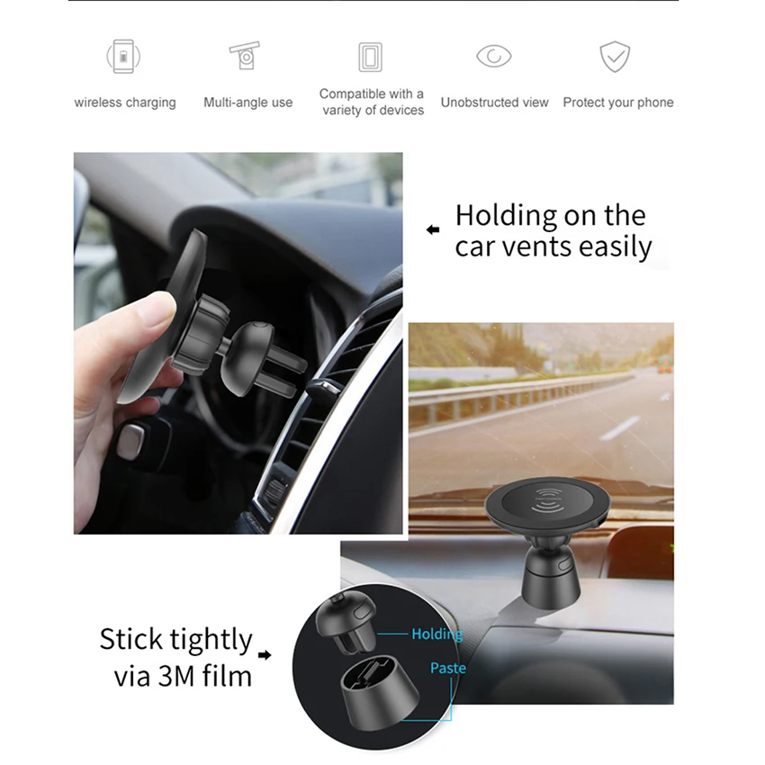 Riggler Quick Charge 3 0 Автомобильный держатель для телефона на магните с нано