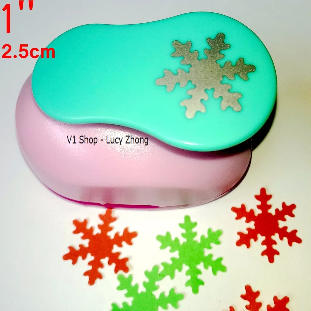 

1'' 25mm Snowflakes Punch Paper Cutter For Crafts And Scrapbooking Christmas Furador Cortador De Papel Embossing Machine