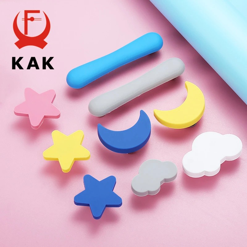 Как детская комната ручки Moon Star мультфильм мебельные ПВХ облако дверную ручку