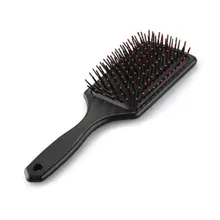 Профессиональный Черный весло подушки массажные щетки для волос гребень