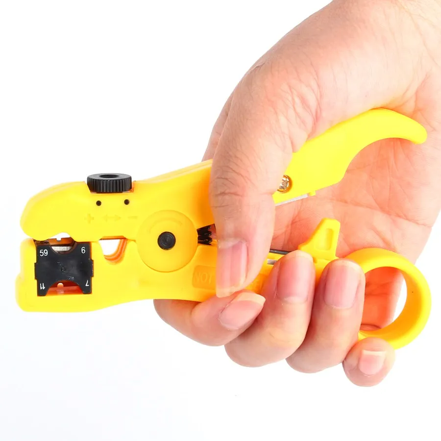 Rotary Coax Coaxial Cable Wire Cutter Stripping Tool RG59 RG6 RG7 RG11 Stripper