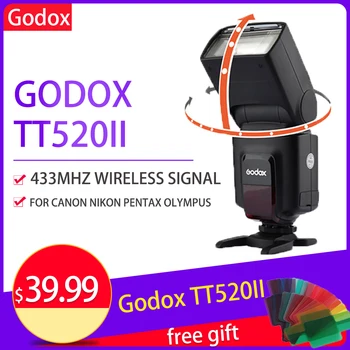 

Godox TT520II Flash Speedlite Build-in 433MHz Wireless Signal Color Filter for Canon Nikon Pentax Olympus DSLR Camera Flash